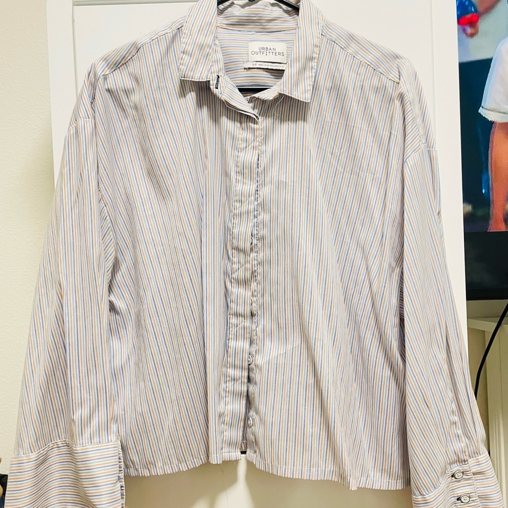 Urban Outfitter Crop Shirt multi color stripe